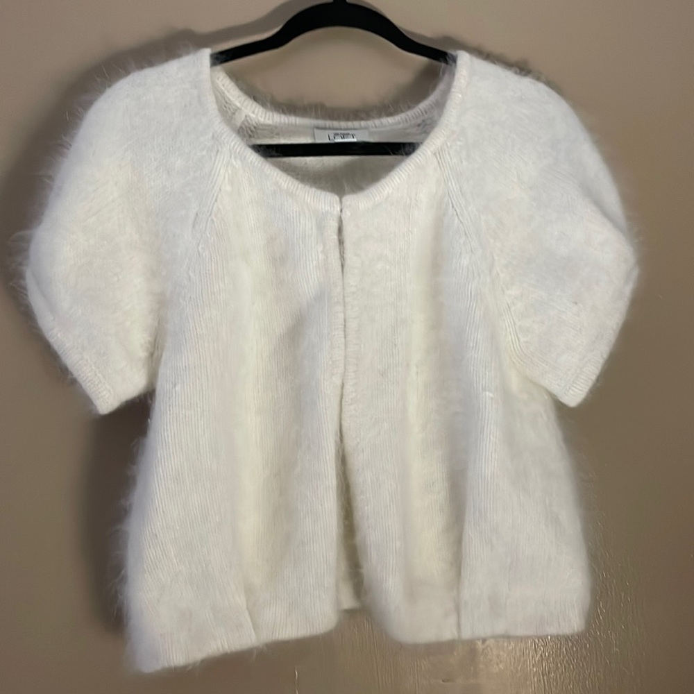 Rabbit Hair Wool Blend Princess Sweater Cardigan Ann Taylor LOFT
